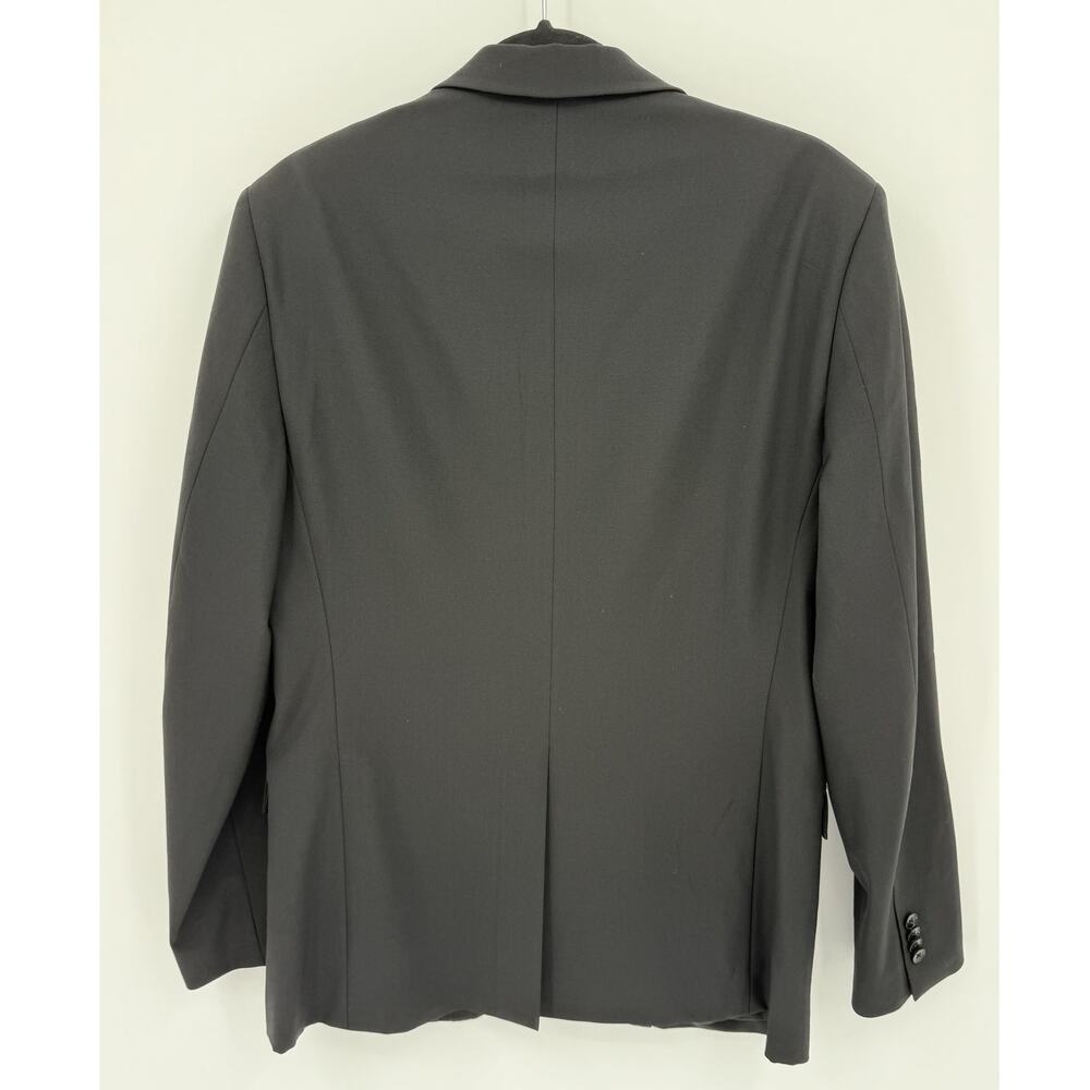 Theory Mens Black Wool Two Button Blazer Sport Coat Jacket 42R Corpcore Workwear - Picture 3 of 9